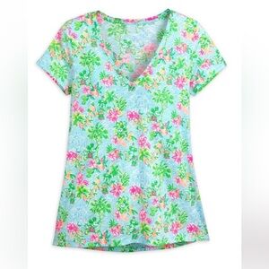 Lilly Pulitzer Disney X Etta V Neck T-shirt Size XXL Preowned